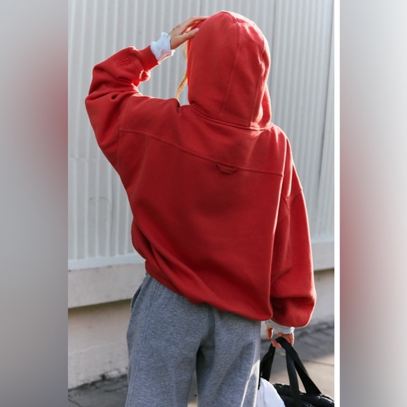 NWT Free People FP Movement Final Call Logo Hoodie - Cranberry - XS, S, M, L - Picture 6 of 10